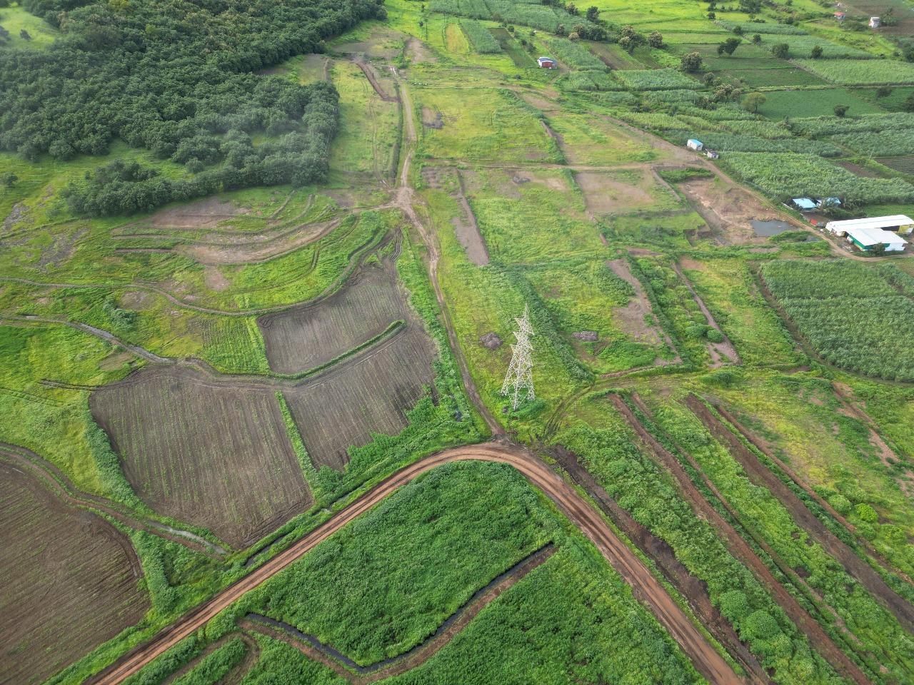Site after earthworks with pond
